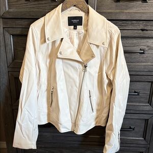 Torrid Women's Off-White Leather Jacket